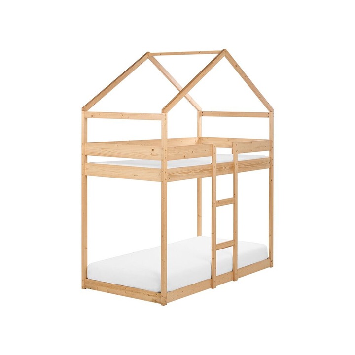 Natúr fa emeletes gyerekágy 90 x 200 cm Labatut