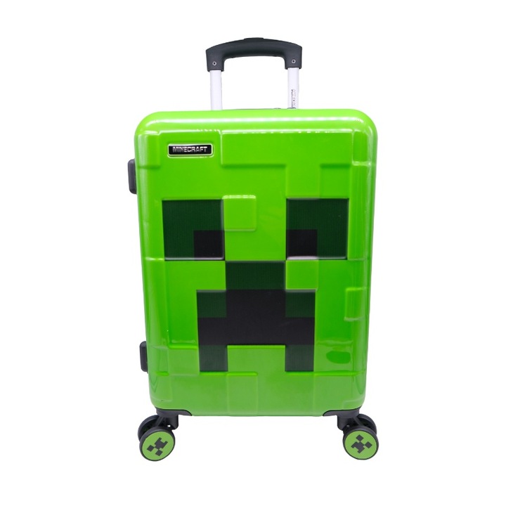 Куфар Minecraft, 55 cm, Зелен