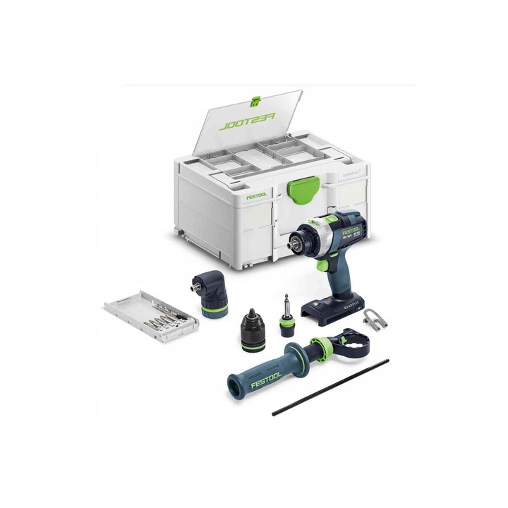 Masina de gaurit cu percutie, cu acumulator QUADRIVE TPC 18/4-Basic-Set, Festool