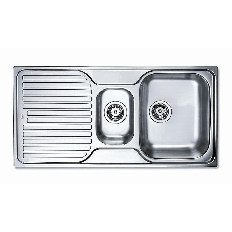 Chiuveta bucatarie Teka Princess 1 1/2B 1/2D, montare reversibila pe blat, finisaj Inox Microtexturat