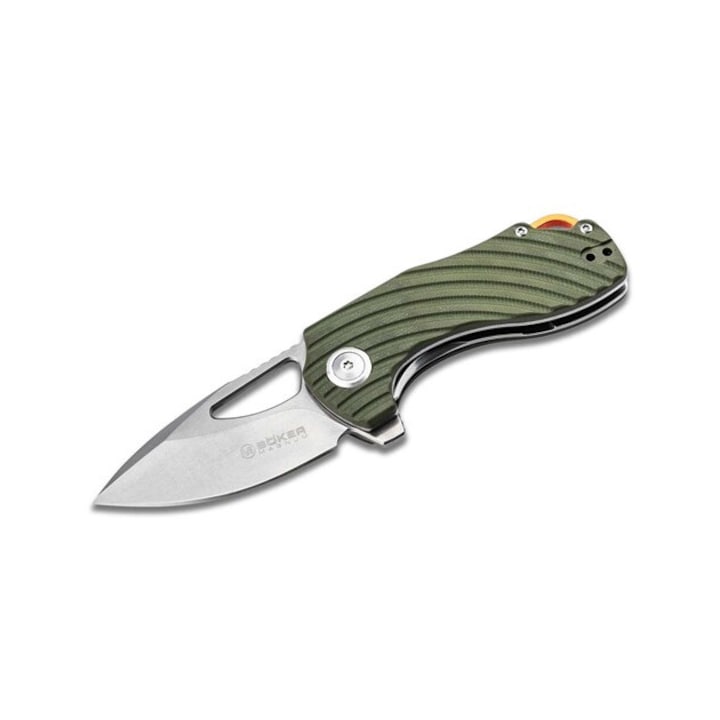 Cutit Pliabil BOKER MAGNUM Tadpole, Lama Otel 440A Varf Sulita, Maner Ergonomic G10 Verde, Deschidere Rapida Cu Degetul, Sistem Blocare Liner Lock, Clema Buzunar Deep Carry, EDC Multilateral, Ideal Aventuri