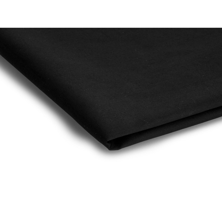 Tesatura Bumbac cu lycra Negru, 97% Bumbac 3% Lycra, 50cm x 150cm