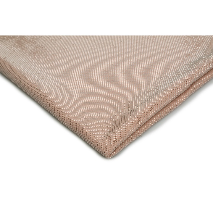 Tesatura tricotata Lurex Moonlight, Roz pudrat, 100% Poliester, 50cm x 150cm