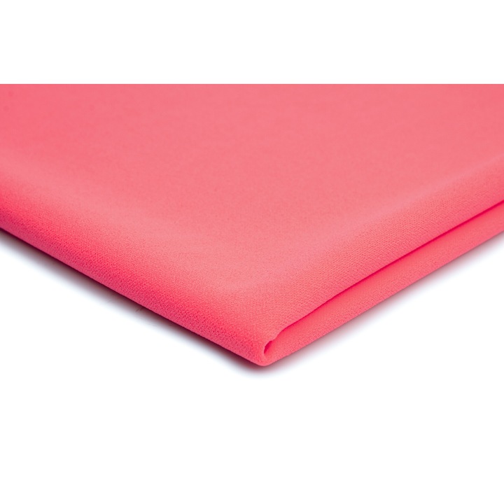 Kötött búvárkrepp, neon rózsaszín, 95% poliészter 5% elasztán, 50 cm x 150 cm