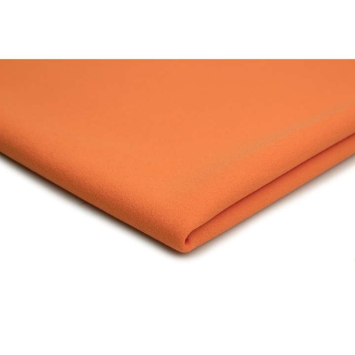 Kötött búvárkrepp, narancs, 95% poliészter 5% elasztán, 50 cm x 150 cm