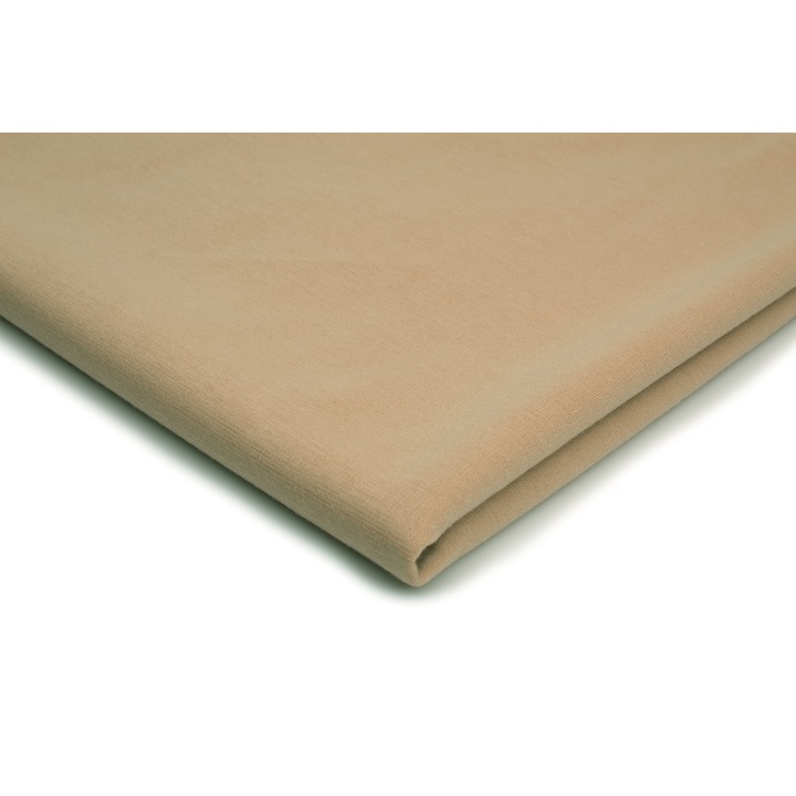 Kötött anyag Punto világos bézs, 95% poliészter 5% elasztán, 50cm x 150cm