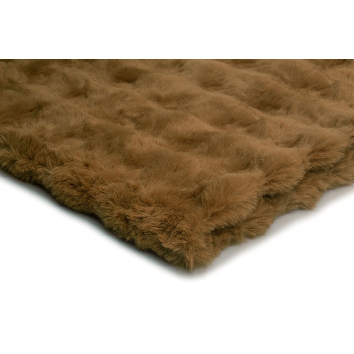 Tricotaje Blana artificiala Minkee Bubble Toffee, 100% Poliester, 50cm x 180cm