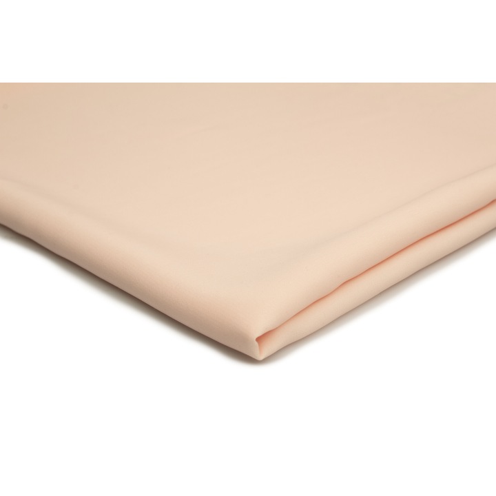 Tesatura Kelly Krepa Roz pudrat, 100% Poliester, 50cm x 150cm