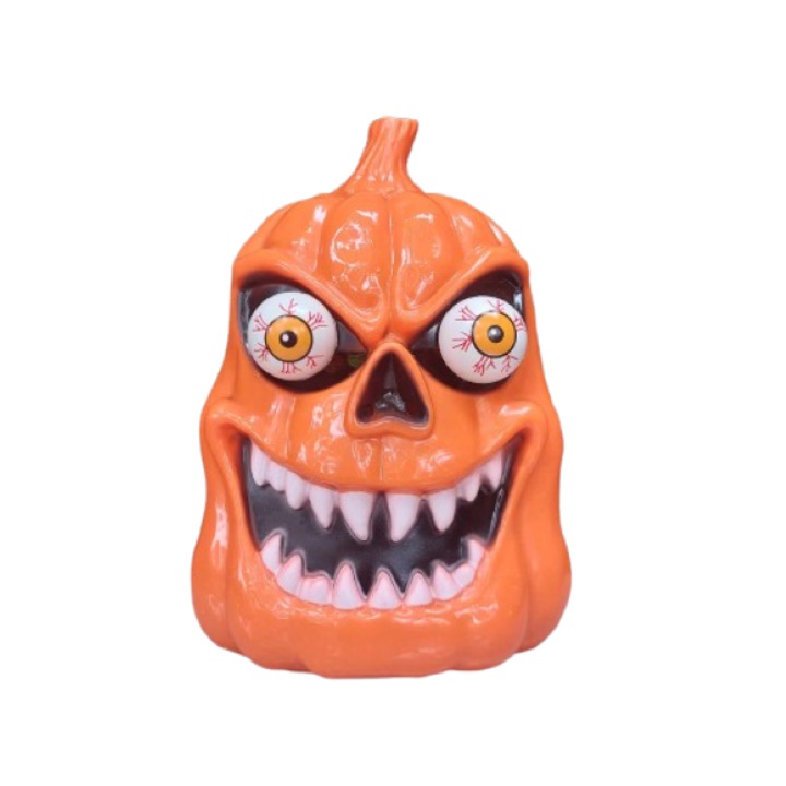 Хелоуин страшна маска от тиква с кукички, забавни очи, 24 см