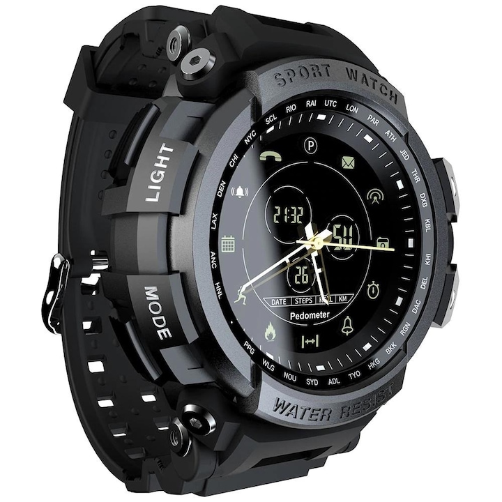 Ceas Smartwatch pentru barbati C21Pro, ecran de 1,39 inchi, IP68, rezistent la apa, ritm cardiac, tensiune arteriala, oxigen, ceas inteligent in aer liber