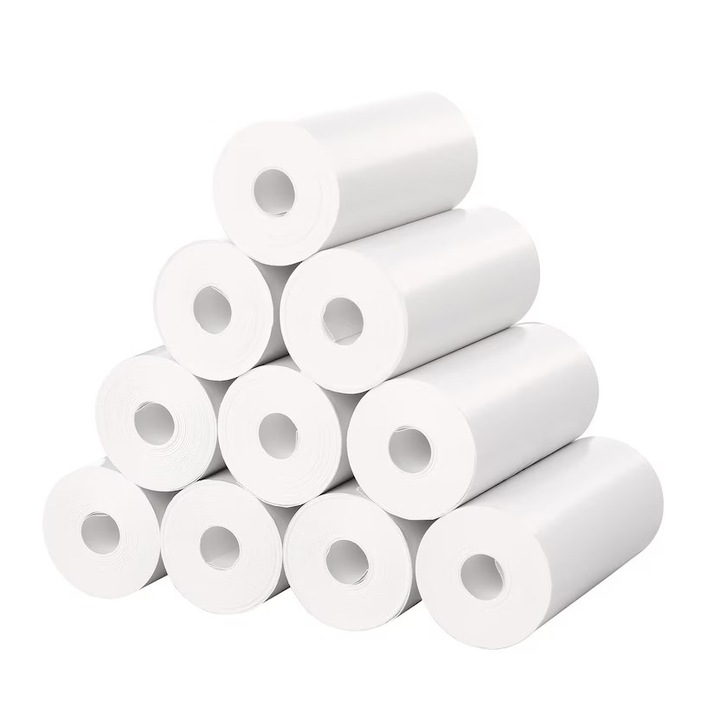 Set 10 Role hartie termica pentru aparate foto cu printare instant si imprimanta termica, Stone® Paper