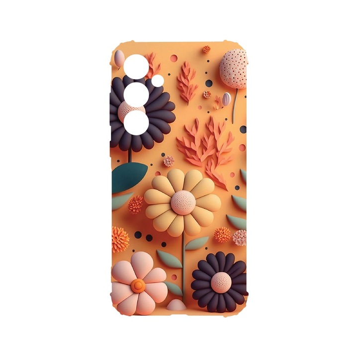 BestCase® Husa Anti Shock 1.5MM, Compatibila Cu Samsung Galaxy A55 5G, Happy Flowers, Air Cushion Technology, AS 1149