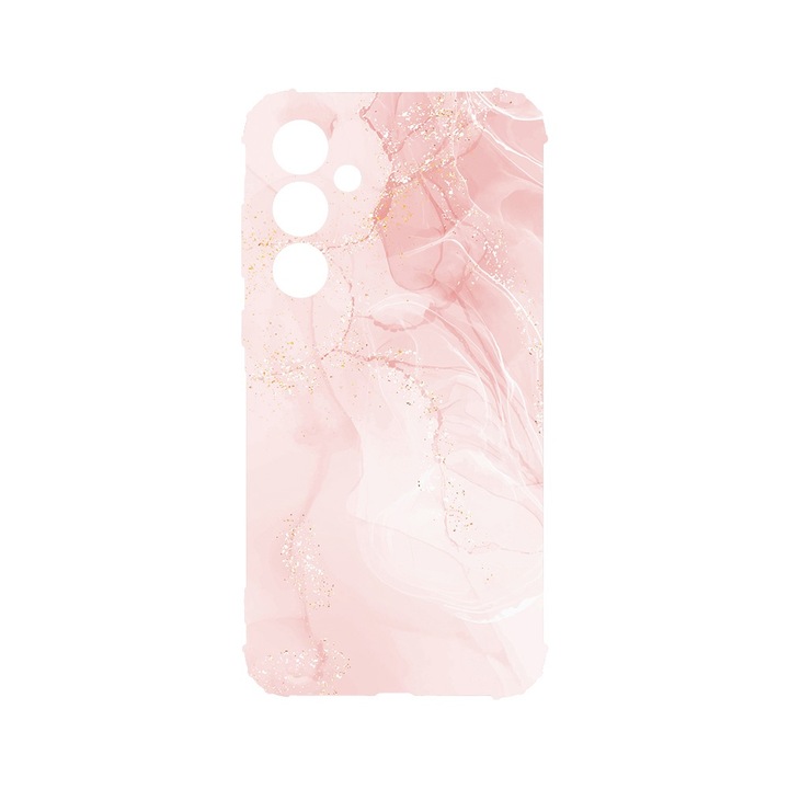 BestCase® Husa Anti Shock 1.5MM, Compatibila Cu Samsung Galaxy A55 5G, Pastel Pink Marble, Air Cushion Technology, AS 1249