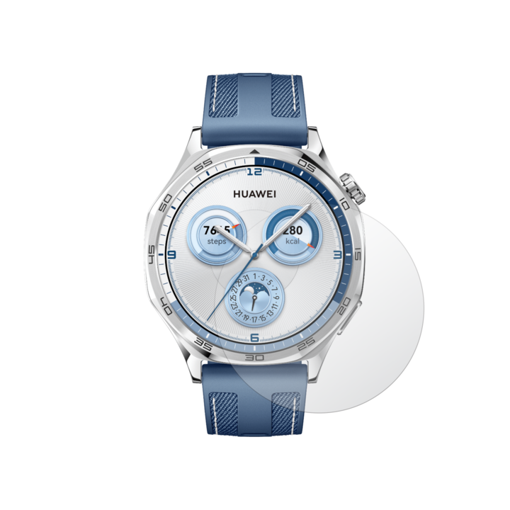 Комплект от 2X защитно фолио iSkinz за екран за Huawei Watch GT 5 - 46 mm, Invisible Skinz UHD саморегенериращо се, силиконово лепило и гъвкаво