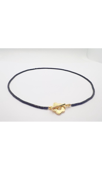 Colier din hematit si cupru, negru cu auriu - handmade