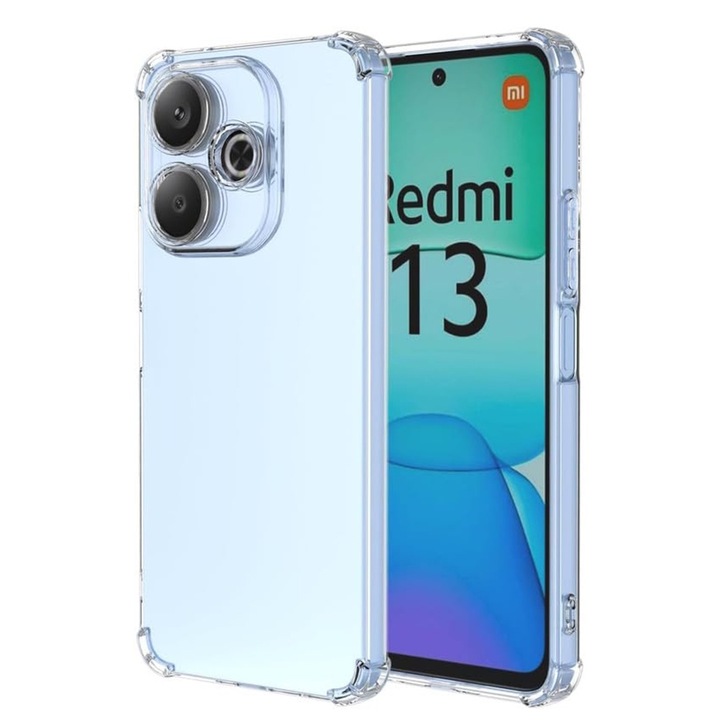 Кейс за Xiaomi Redmi 13 - Shockproof Clear Silicone - Прозрачен