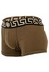 Versace, Boxeri cu banda logo in talie, Verde masliniu, XL