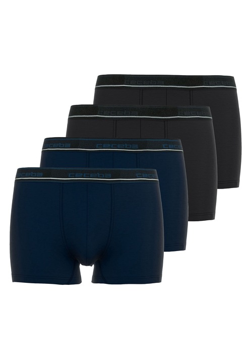 CECEBA, Set de boxeri uni - 4 perechi, Gri inchis/Bleumarin