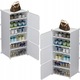Dulap modular pentru haine, pantofi, Rebiko, 3 rafturi, 44x32x96 cm, Alb