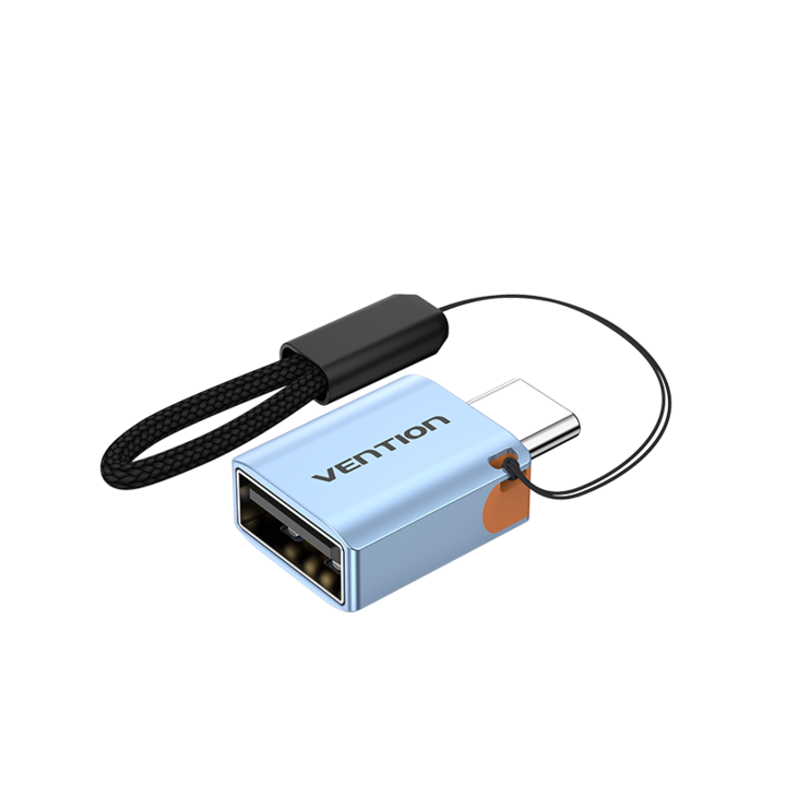 Адаптер USB 3.1 Type-C мъжки към USB женски OTG, VENTION, 10Gbps, С кабел, Алуминий