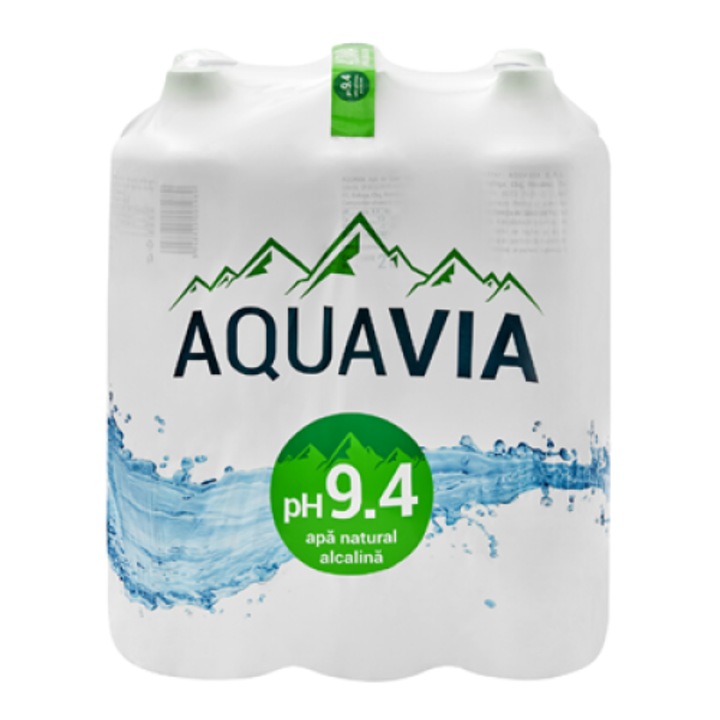 Apa Plata Alcalina,6 x 2 L, Aquavia, PH 9.4