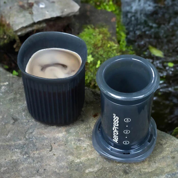 Aerobie Aeropress Go Coffee Maker, 70g cafea proaspat prajita din Brazilia, Cafea fara compromisuri, oriunde si oricand