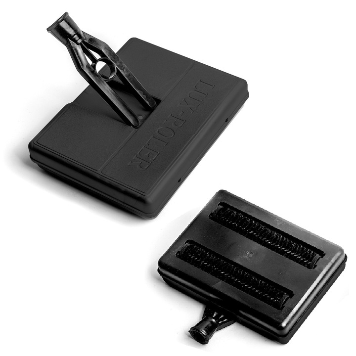 Ръчна прахосмукачка с четка за офис килими, LUX-ROLLER, Пластмаса, 20x15x5 см, Черна