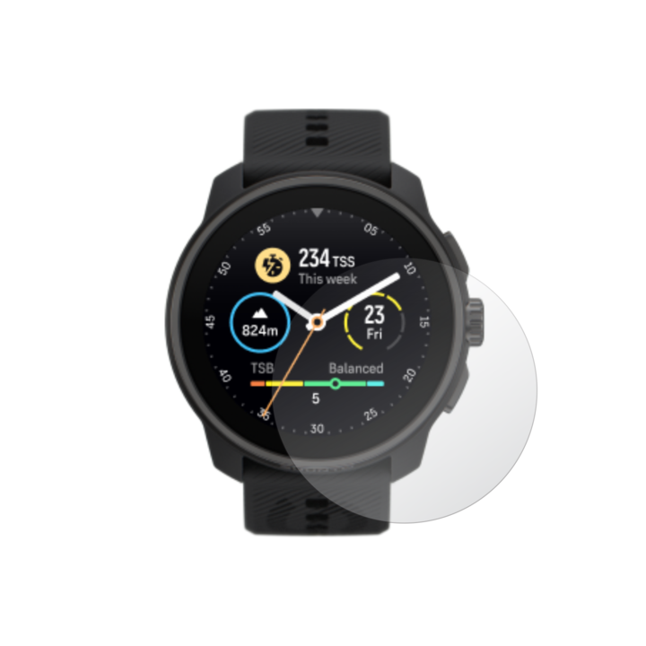 2X iSkinz képernyővédő fólia készlet kompatibilis Suunto Race S-hez, Invisible Skinz matt, szilikon matt ujjlenyomat-, tükröződés-gátló, tapadó és rugalmas