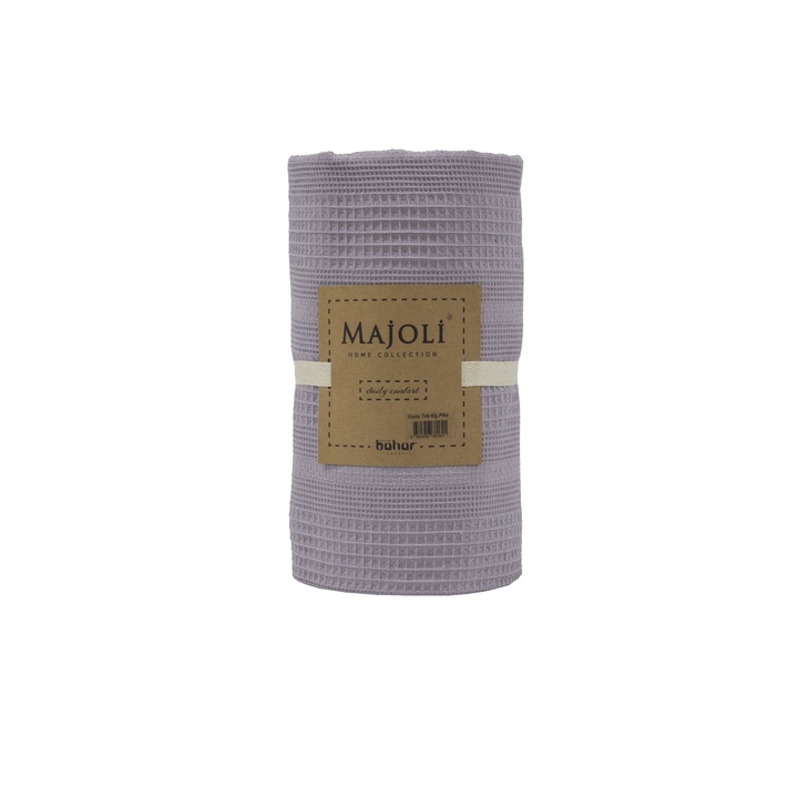 Majoli Bahar Home Collection waffle pique ágytakaró, 220 x 240 cm, 100% pamut, 220 gsm, Viola