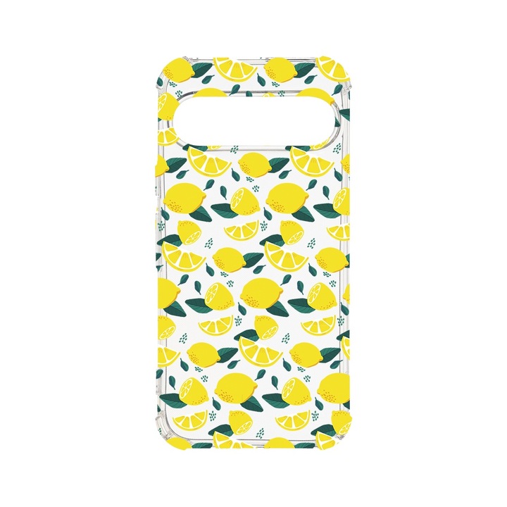 BestCase® Husa Anti Shock 1.5MM, Compatibila cu Google Pixel 9 Pro, Lemon Pattern, Air cushion Technology, AS 1436