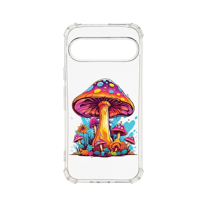 BestCase® Husa Anti Shock 1.5MM, Compatibila cu Google Pixel 9 Pro, Dream Colors Mushrooms, Air cushion Technology, AS 1511