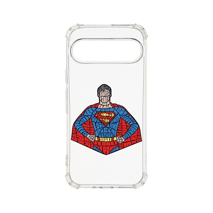 BestCase® Husa Anti Shock 1.5MM, Compatibila cu Google Pixel 9 Pro, Calligraphy Superman, Air cushion Technology, AS 1523