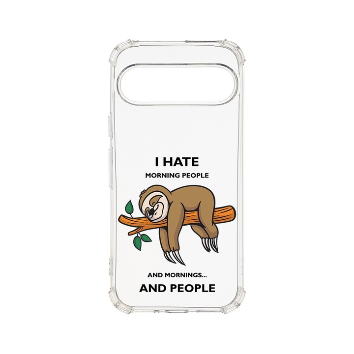 BestCase® Husa Anti Shock 1.5MM, Compatibila cu Google Pixel 9, I Hate Morning, Air cushion Technology, AS 1613