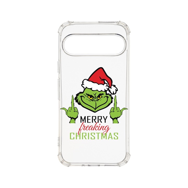 BestCase® Husa Anti Shock 1.5MM, Compatibila cu Google Pixel 9, Grinches - Merry Xmas, Air cushion Technology, AS 1603