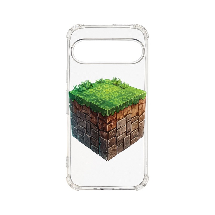 BestCase® Husa Anti Shock 1.5MM, Compatibila cu Google Pixel 9 Pro, Minecraft World, Air cushion Technology, AS 1680