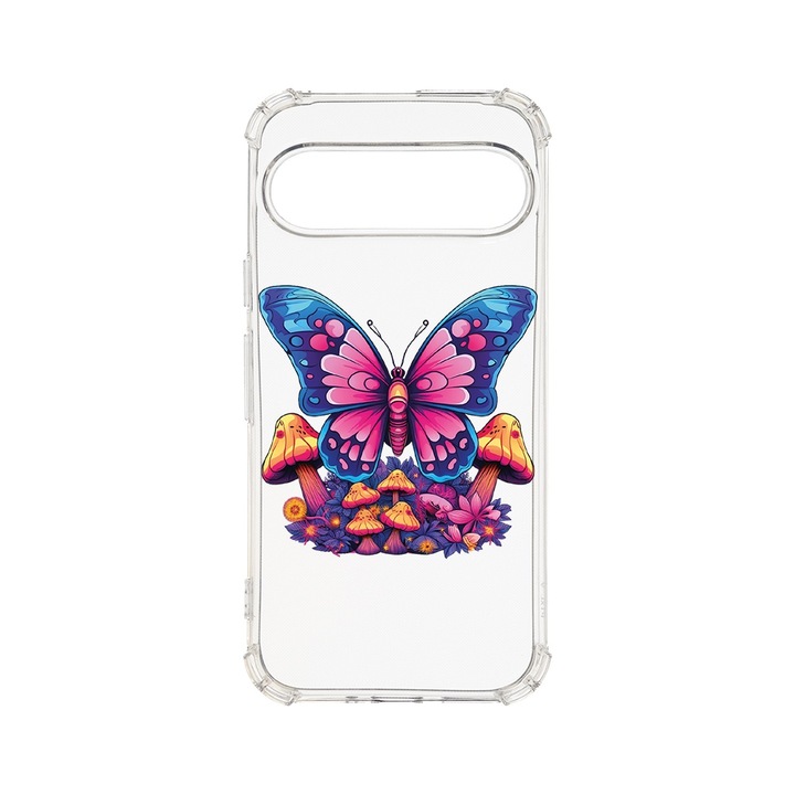 BestCase® Husa Anti Shock 1.5MM, Compatibila cu Google Pixel 9 Pro, Dream Colors - Butterfly, Air cushion Technology, AS 1573