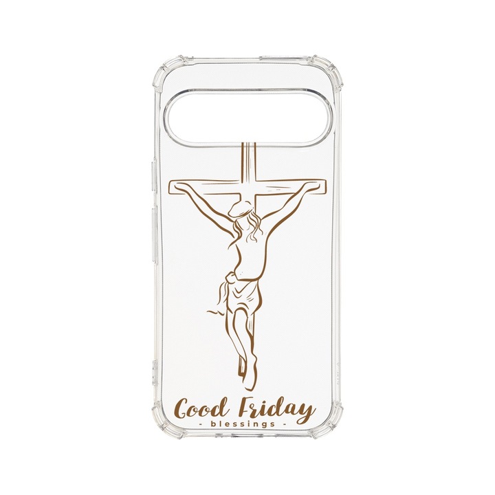 BestCase® Husa Anti Shock 1.5MM, Compatibila cu Google Pixel 9, Good Friday Blessing, Air cushion Technology, AS 1787