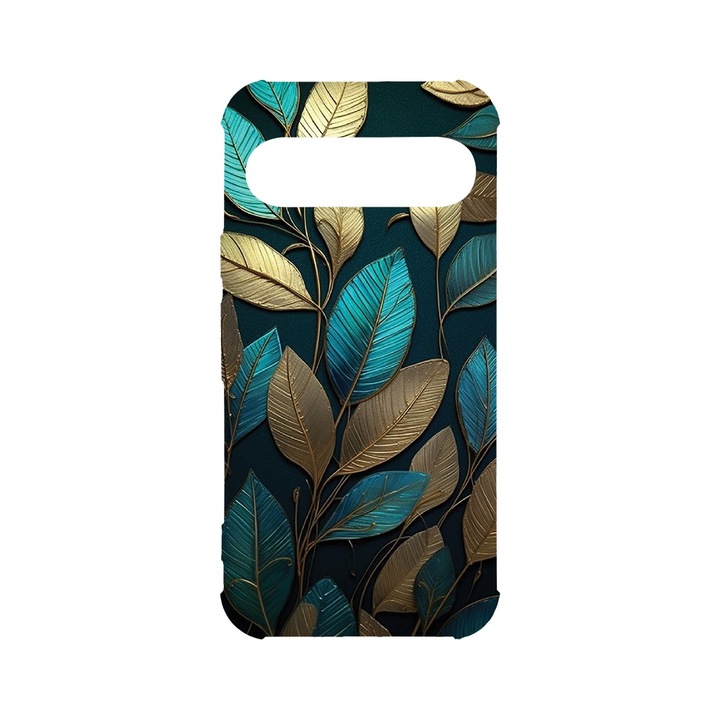 BestCase® Husa Anti Shock 1.5MM, Compatibila cu Google Pixel 9, Golden Feathers, Air cushion Technology, AS 1164