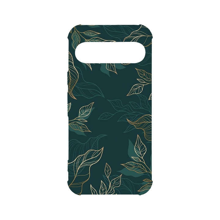 BestCase® Husa Anti Shock 1.5MM, Compatibila cu Google Pixel 9 Pro, Green Feathers, Air cushion Technology, AS 1165