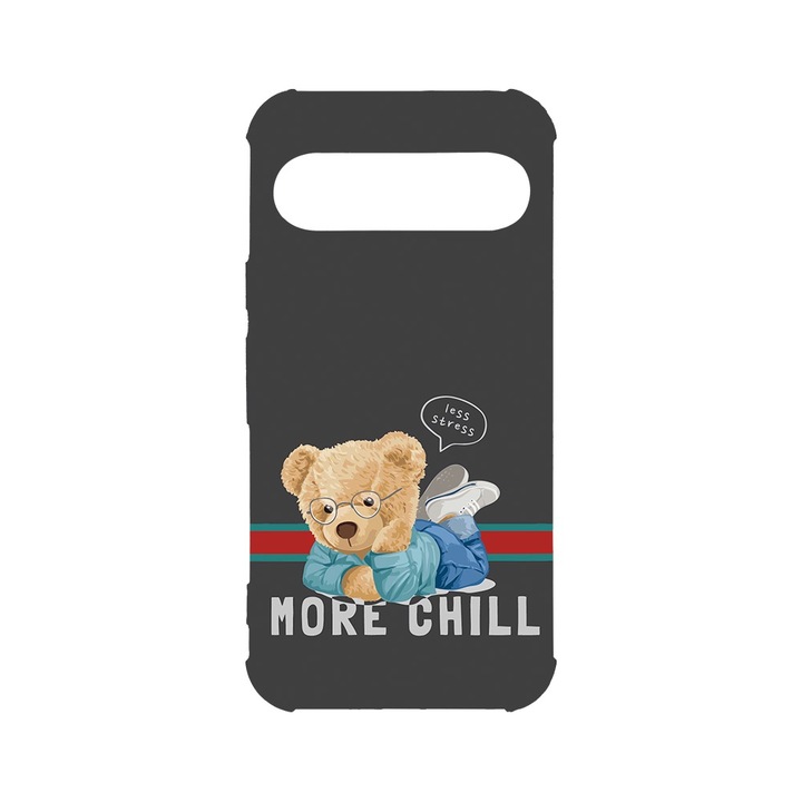 BestCase® Husa Anti Shock 1.5MM, Compatibila cu Google Pixel 9, More Chill Teddy Bear, Air cushion Technology, AS 1329