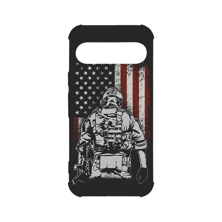 BestCase® Husa Anti Shock 1.5MM, Compatibila cu Google Pixel 9, American Soldier, Air cushion Technology, AS 1380