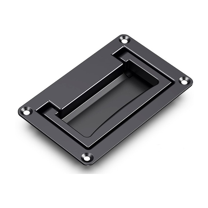 Maner incastrat din aliaj de zinc Yakumuz, 4.37x2.74x0.59 inch, negru, set de 1 buc