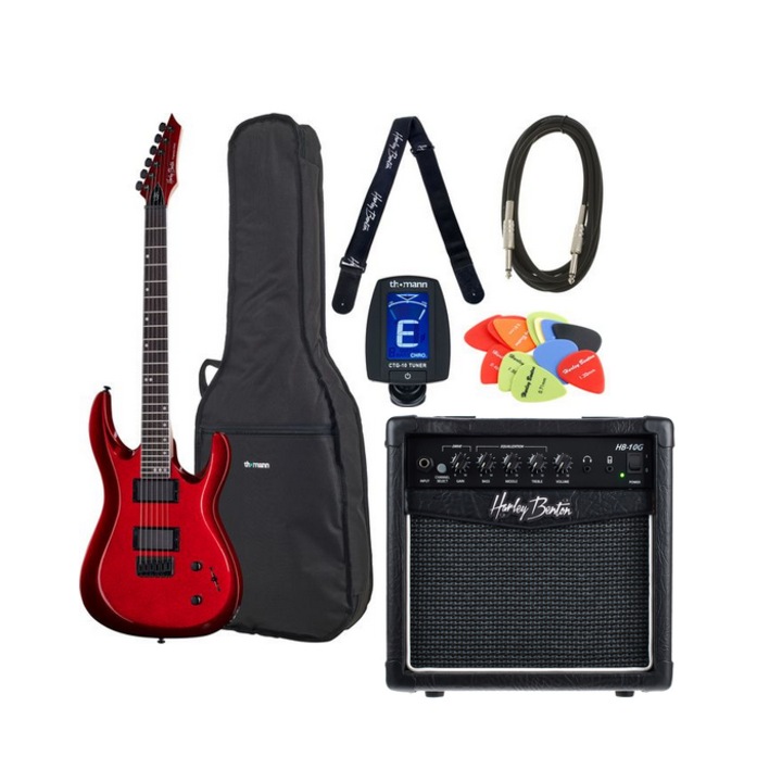 Комплект китара Harley Benton R-446 Blood Metallic