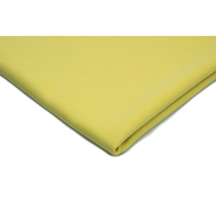 Kötött anyag Punto Canary sárga, 95% poliészter 5% elasztán, 50cm x 150cm