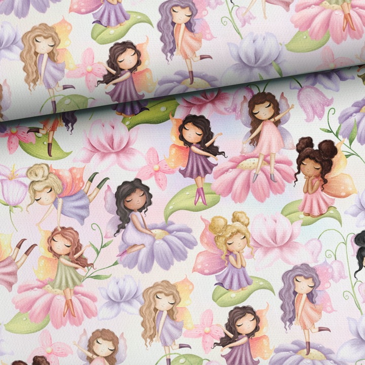 Material textil, Tricot french terry, Tricot trening imprimat Zane de camp, bumbac 95%, elastan 5%