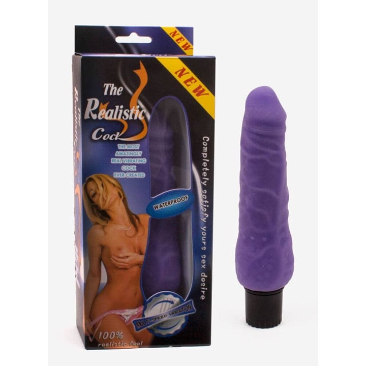 Vibrator The Realistic Cock Purple 1
