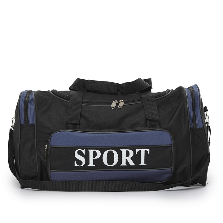 Geanta de voiaj multifunctionala, ORMI, poliester, 66x28x33cm, albastru inchis