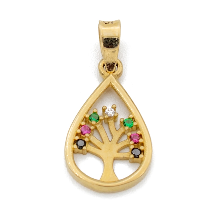 Pandantiv Copacul Vietii Aur Galben 14k