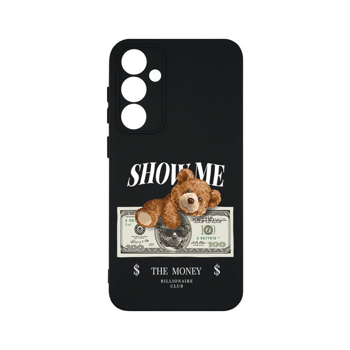 BestCase® Husa Slim Premium Silicon 1.2MM, Compatibila Cu Samsung Galaxy A15, Teddy Bear Show Me The Money, Microfibra in interior, Antisoc, Protectie camera si ecran, PB 1453