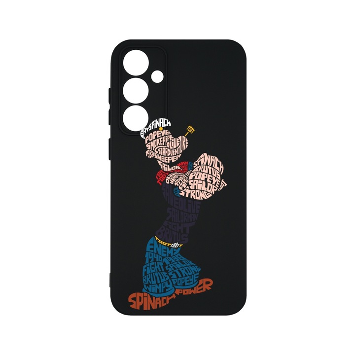 BestCase® Husa Slim Premium Silicon 1.2MM, Compatibila Cu Samsung Galaxy A55, Calligraphy Popey, Microfibra in interior, Antisoc, Protectie camera si ecran, PB 1527